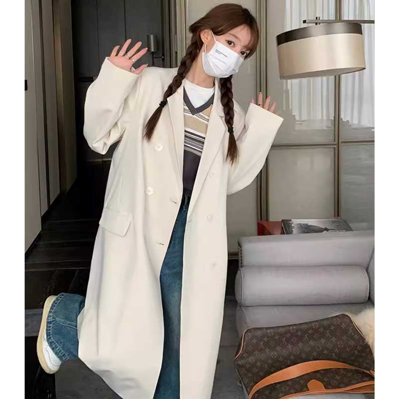 ダブルボタンロングジャケット