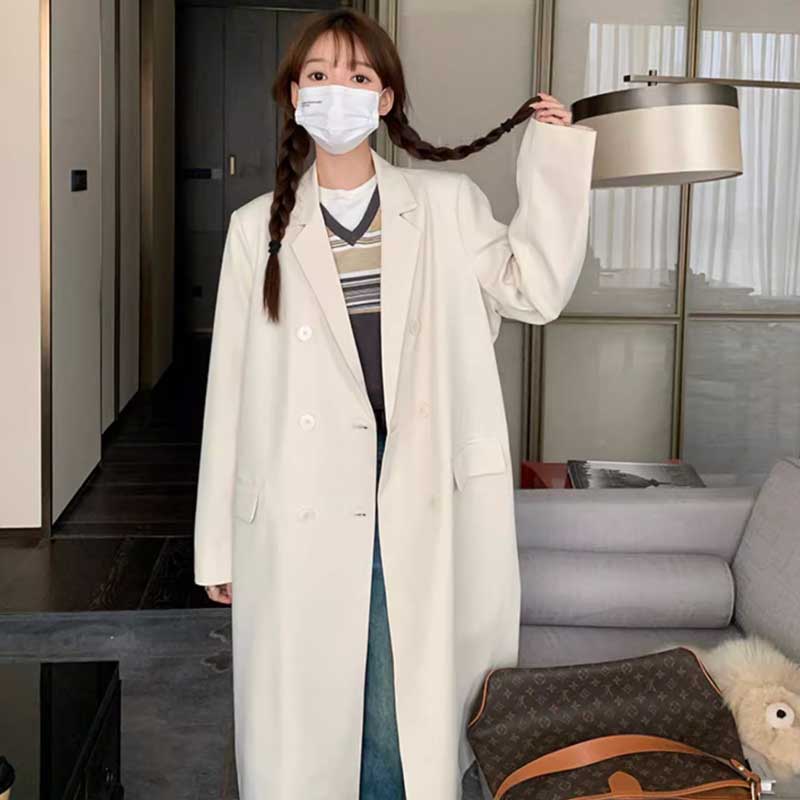 ダブルボタンロングジャケット