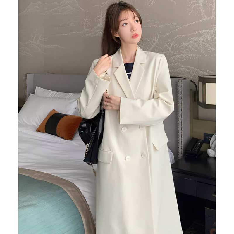 ダブルボタンロングジャケット