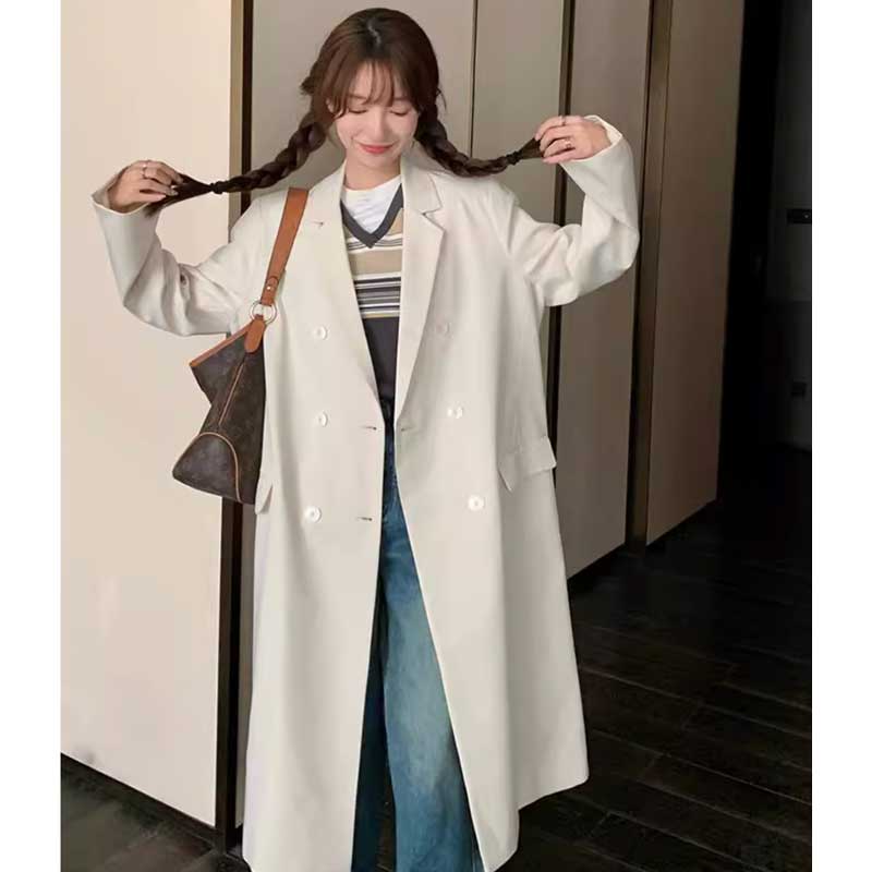 ダブルボタンロングジャケット