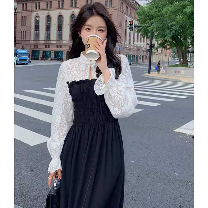 レーススリーブワンピース