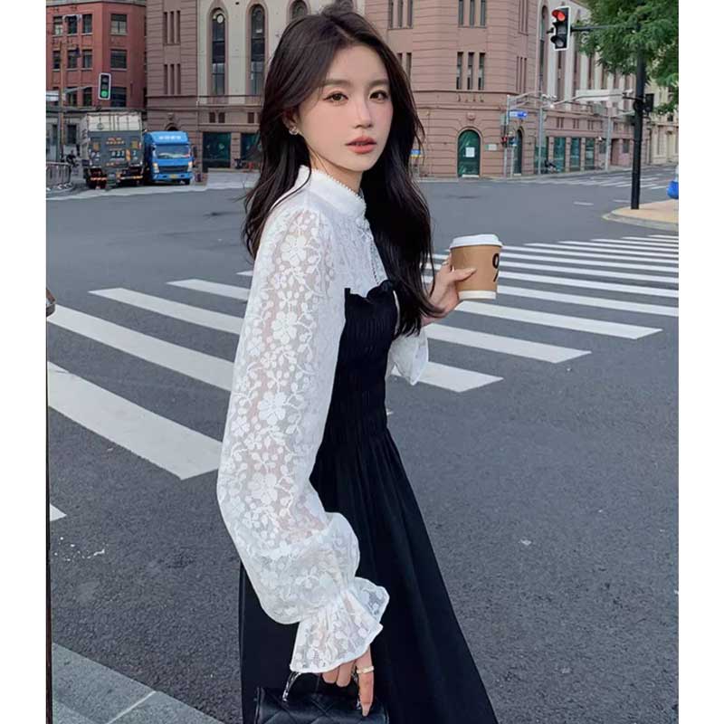 レーススリーブワンピース