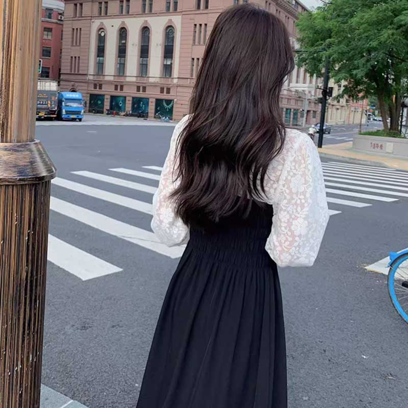 レーススリーブワンピース