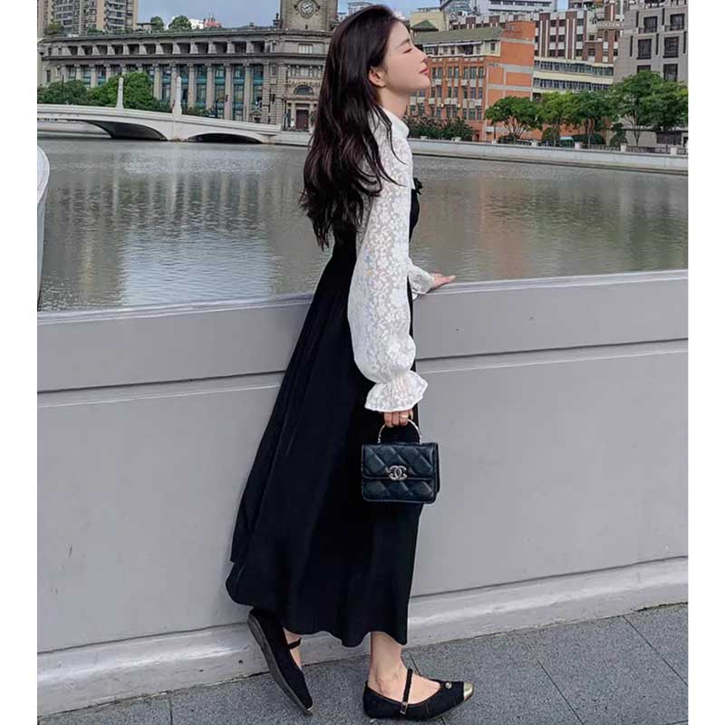 レーススリーブワンピース