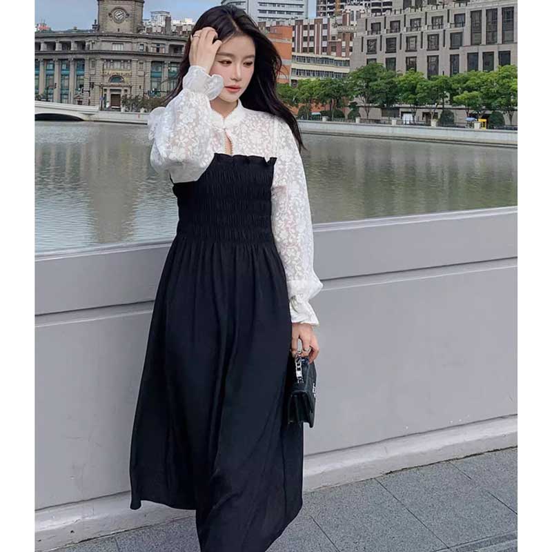 レーススリーブワンピース