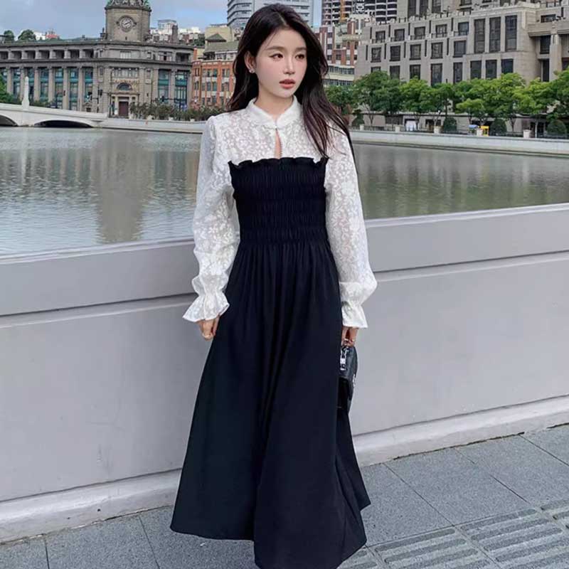 レーススリーブワンピース