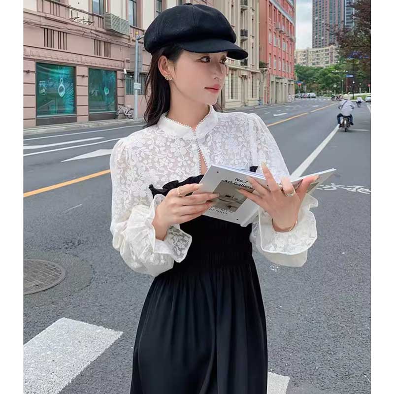 レーススリーブワンピース