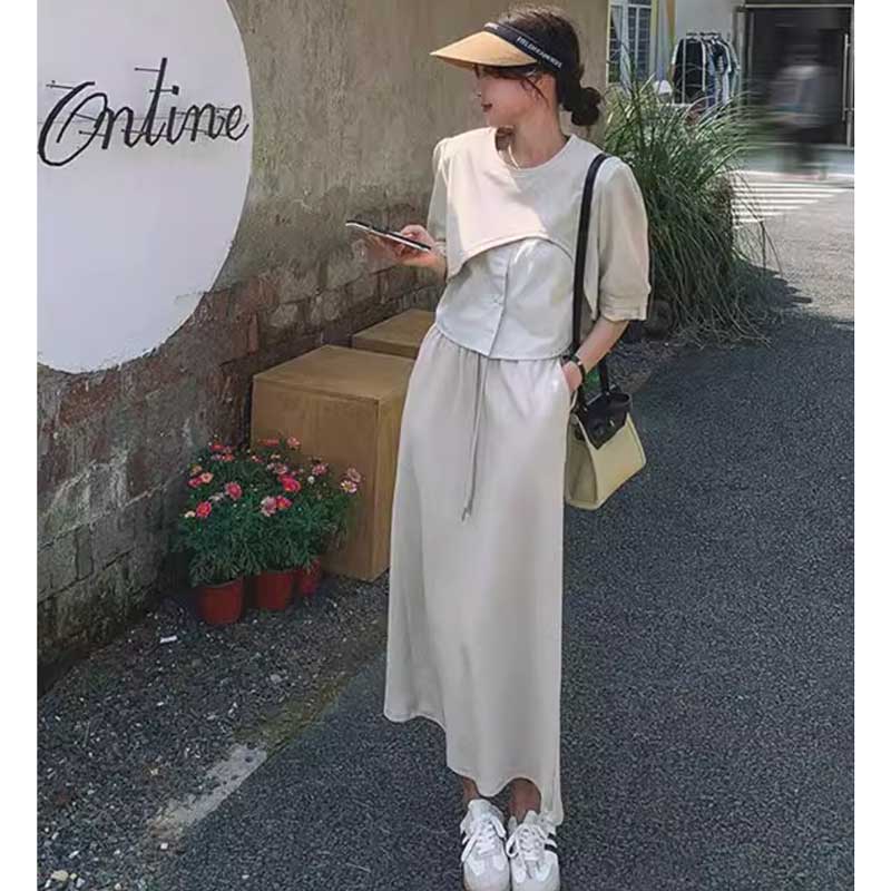 ペールカラーカジュアルセットアップ