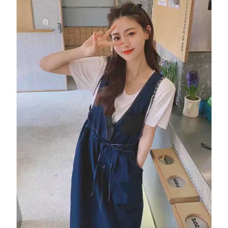 ウエストマークデニムサロペット