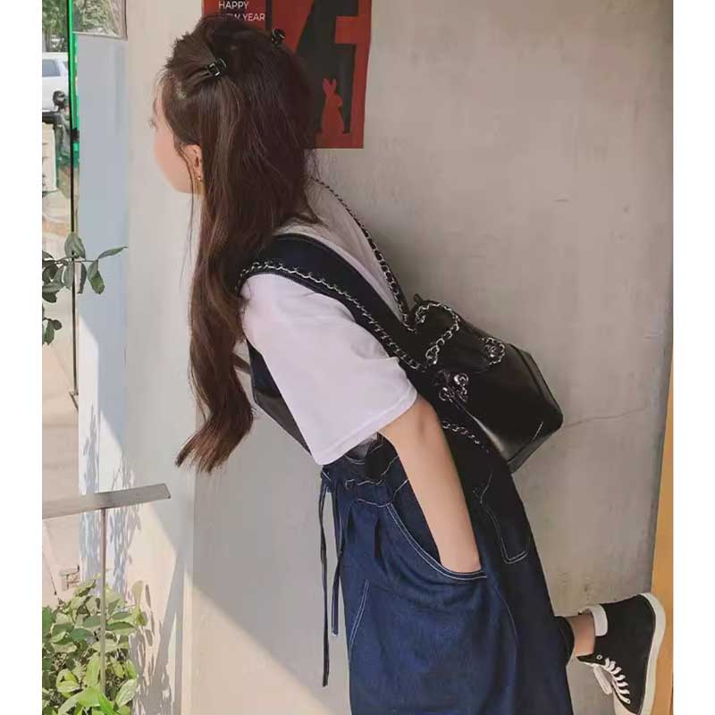 ウエストマークデニムサロペット