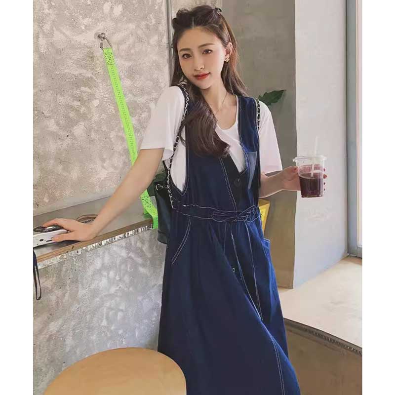 ウエストマークデニムサロペット