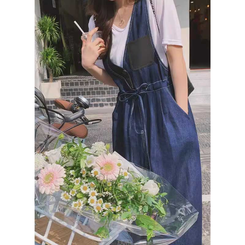 ウエストマークデニムサロペット