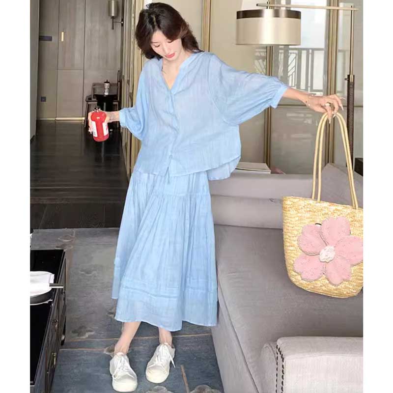 サマーブルーセットアップ