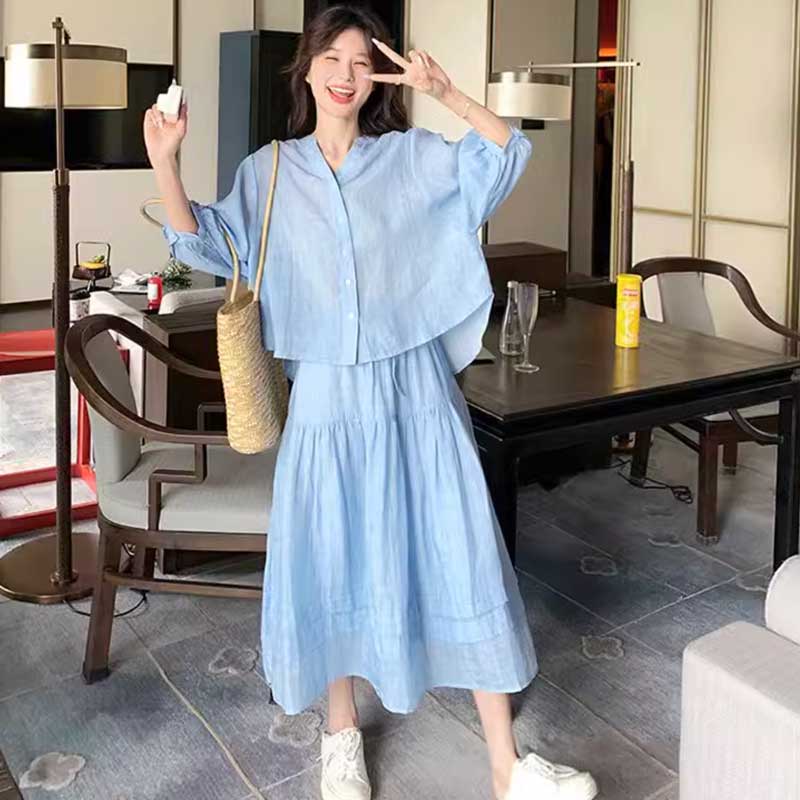 サマーブルーセットアップ