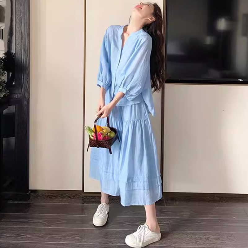 サマーブルーセットアップ