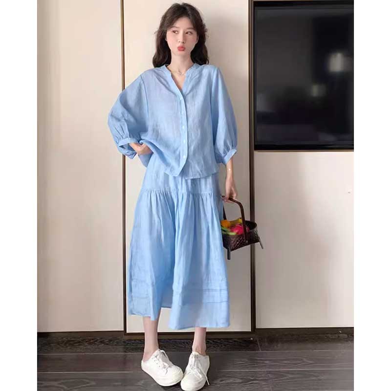 サマーブルーセットアップ