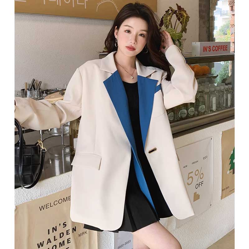 コントラストラペルジャケット