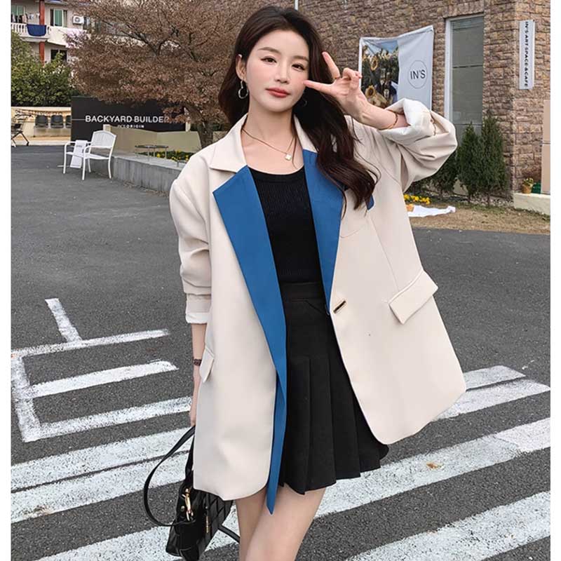 コントラストラペルジャケット