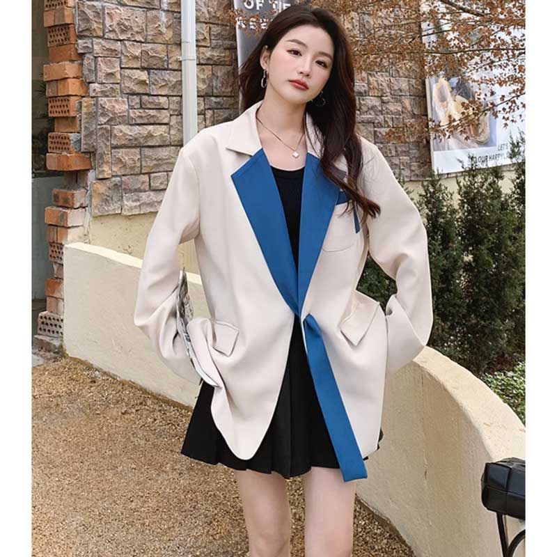 コントラストラペルジャケット