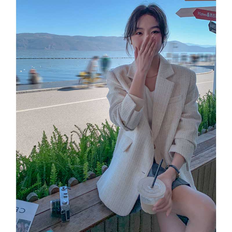 アイボリーツイードジャケット