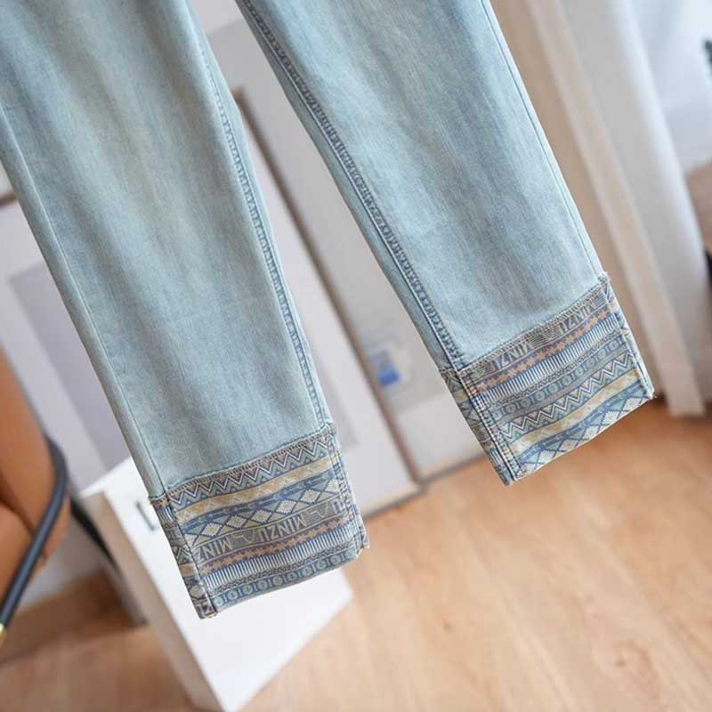 エスニックストレートデニムパンツ