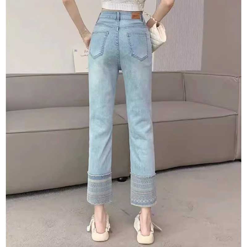 エスニックストレートデニムパンツ