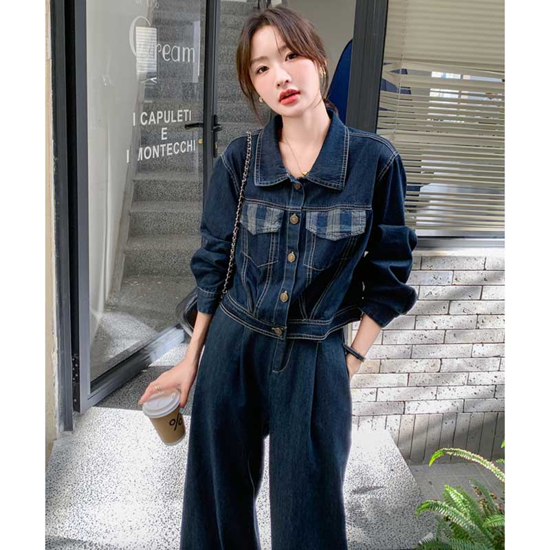 ポイントチェックデニムセットアップ