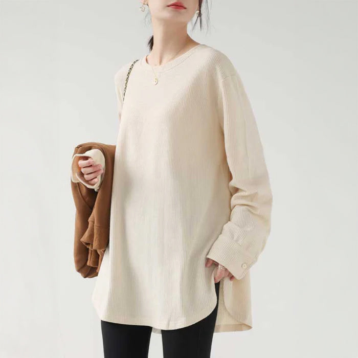 ミディ丈リブカットソー (4colors)