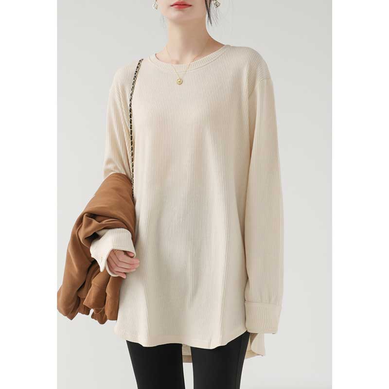 ミディ丈リブカットソー (4colors)