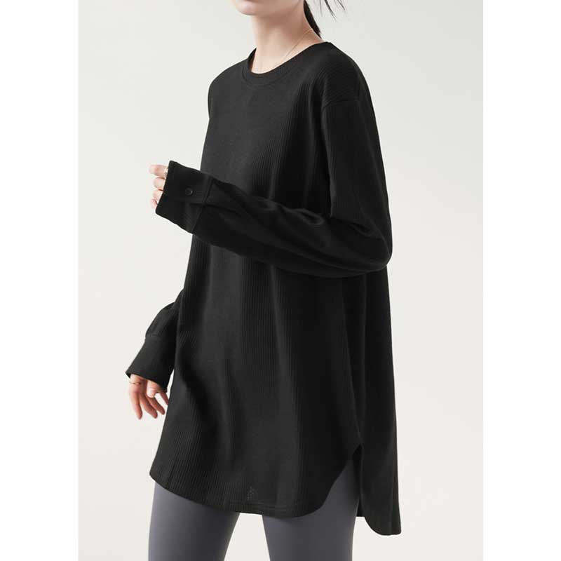 ミディ丈リブカットソー (4colors)