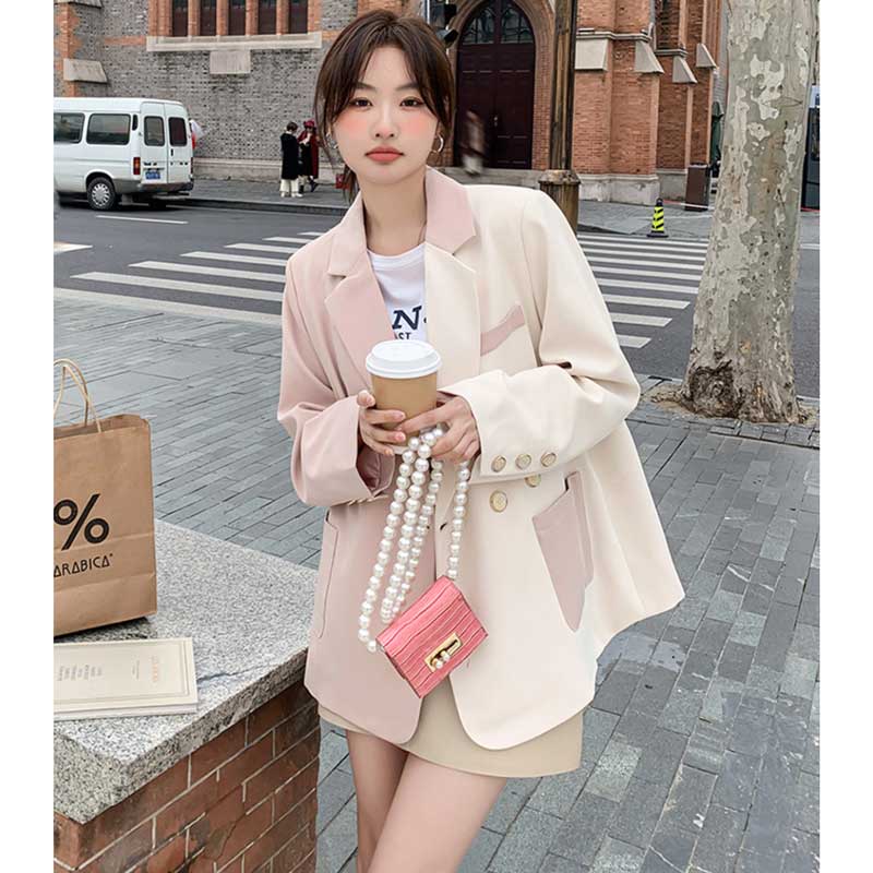 バイカラーテーラードジャケット