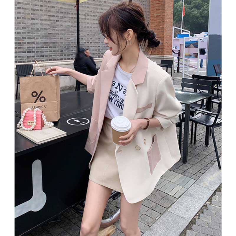 バイカラーテーラードジャケット