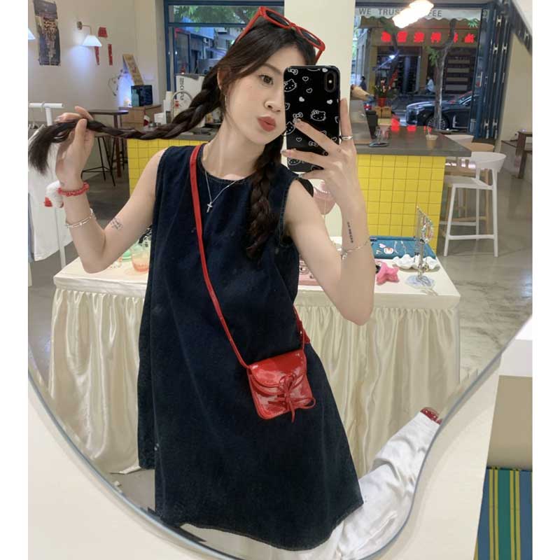 デニムノースリーブチュニック