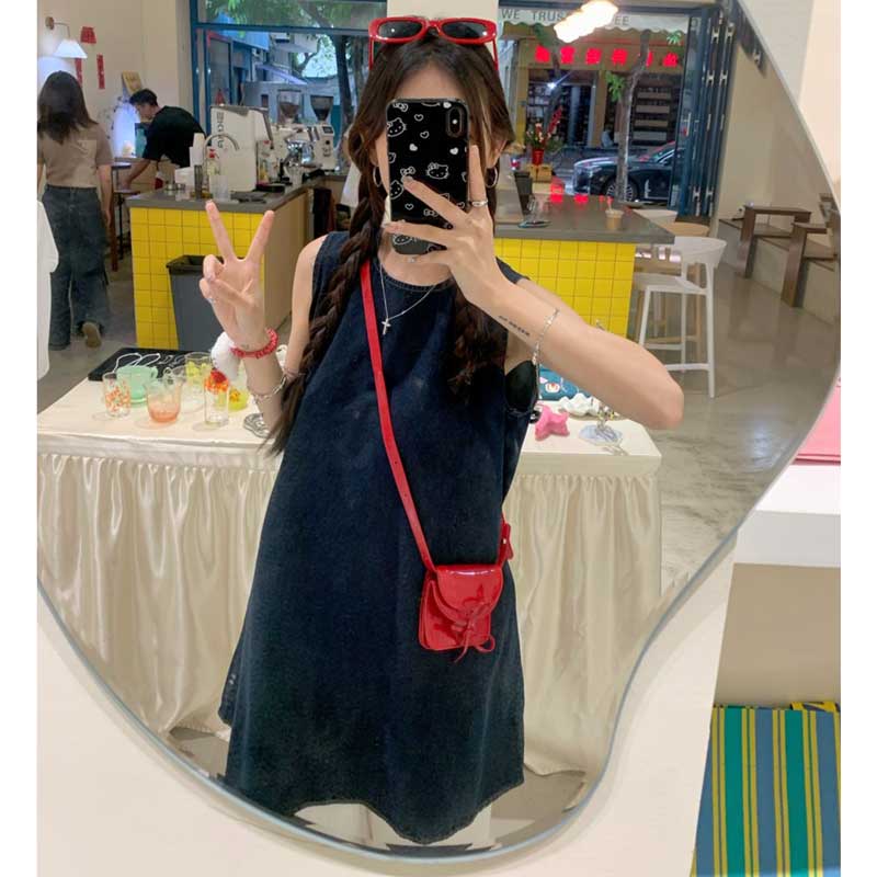 デニムノースリーブチュニック