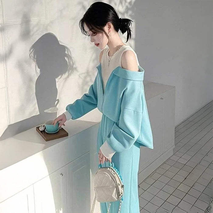 オープンショルダーリラックスセットアップ