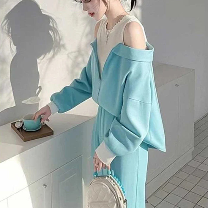 オープンショルダーリラックスセットアップ