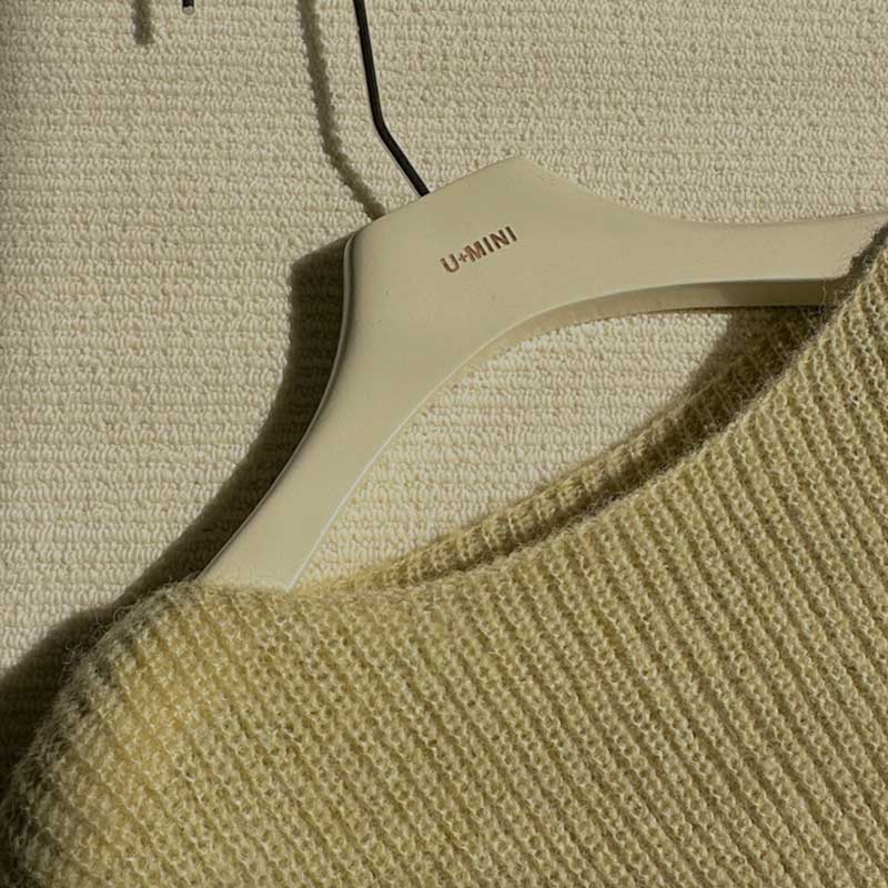 スカーフリボン付きラウンドネックニット(3colors)