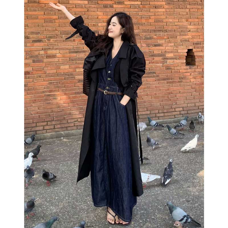 ホルターネックデニムワンピース