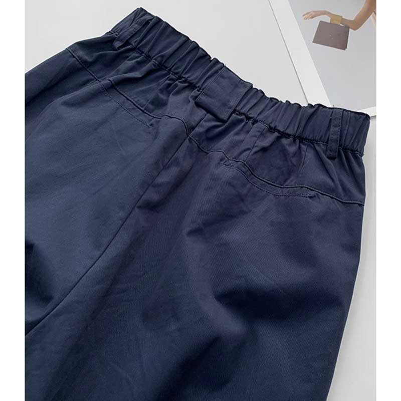 ネイビーワイドタックパンツ