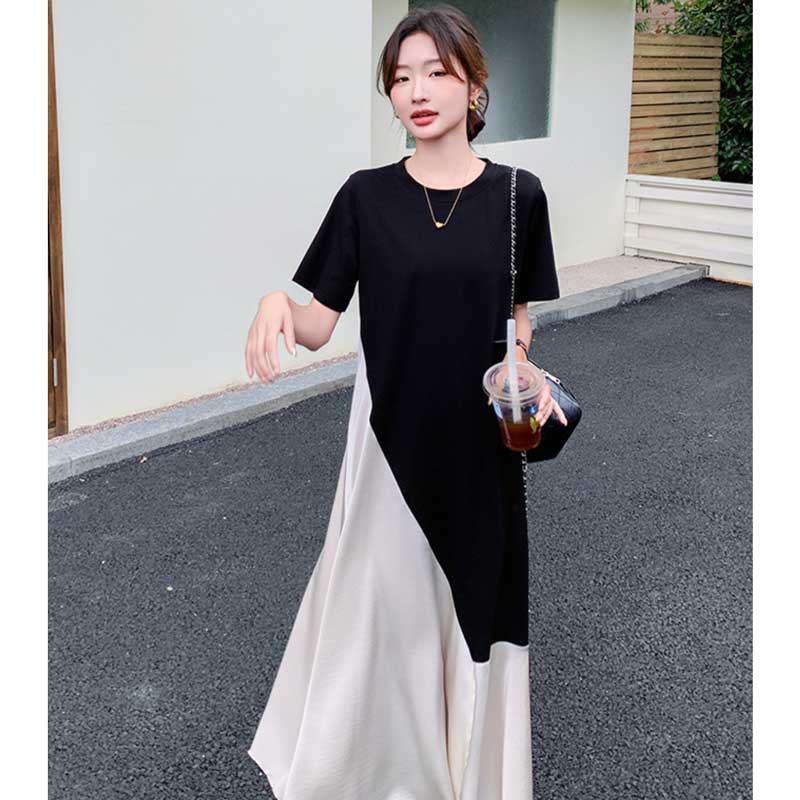 モノクロアシンメトリーワンピース