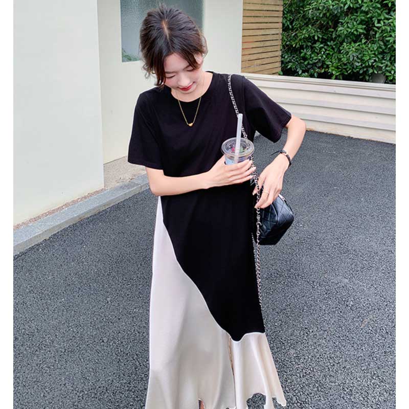 モノクロアシンメトリーワンピース