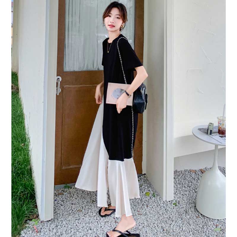 モノクロアシンメトリーワンピース