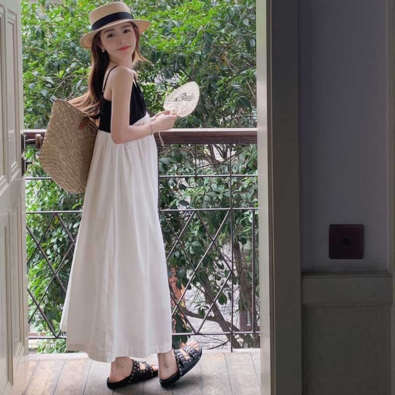 ショート丈カーディガン×ツートンワンピース