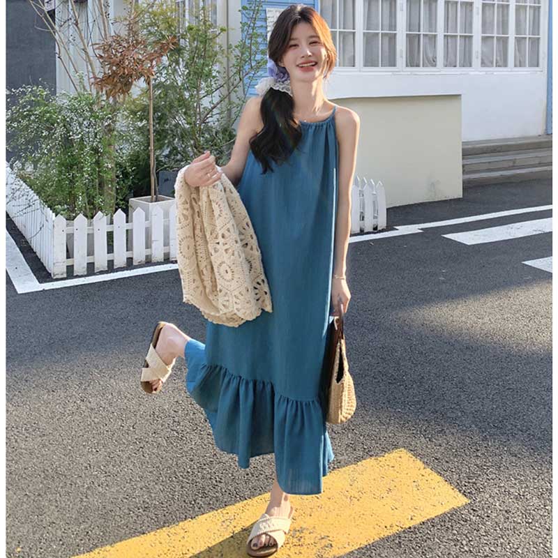 サマーレースニットレイヤードワンピース