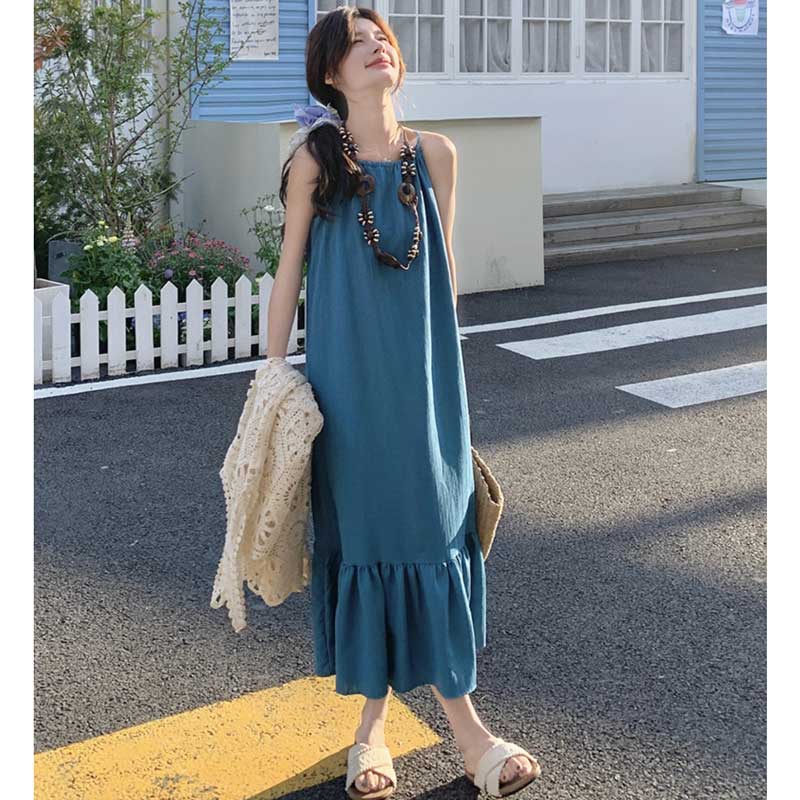 サマーレースニットレイヤードワンピース