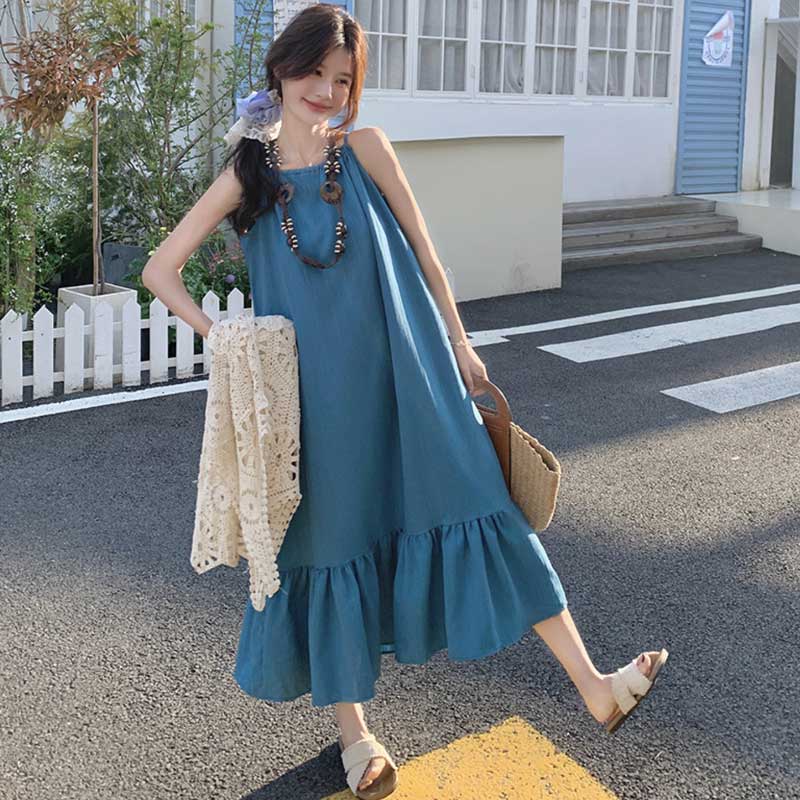 サマーレースニットレイヤードワンピース