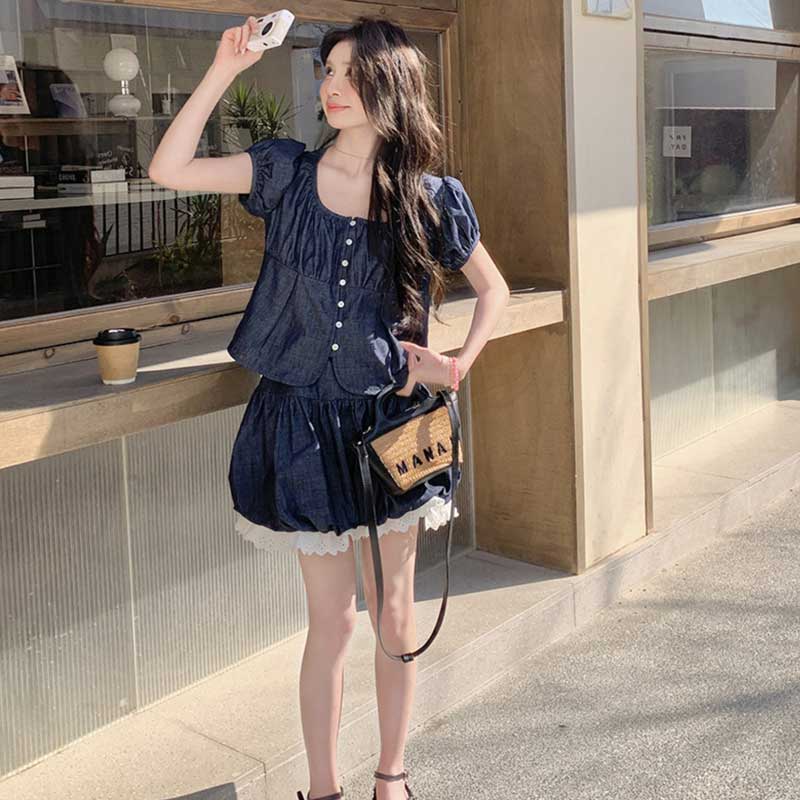 デニムガーリッシュセットアップ