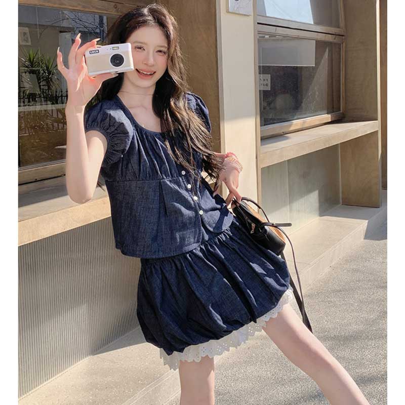 デニムガーリッシュセットアップ