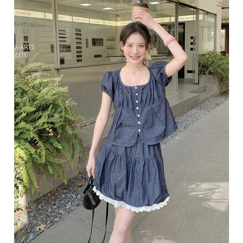 デニムガーリッシュセットアップ