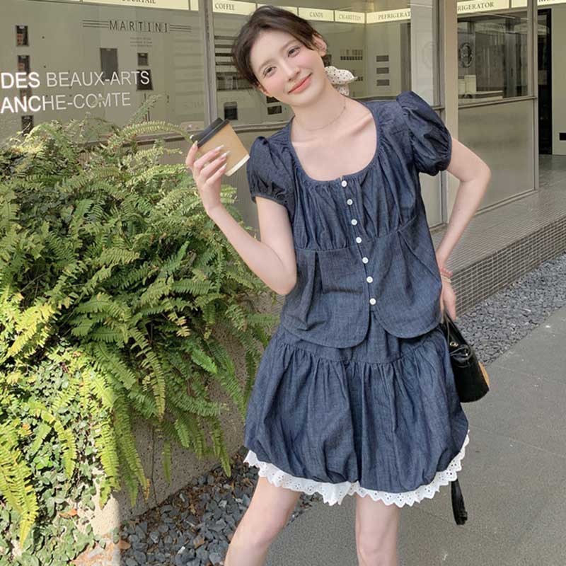 デニムガーリッシュセットアップ